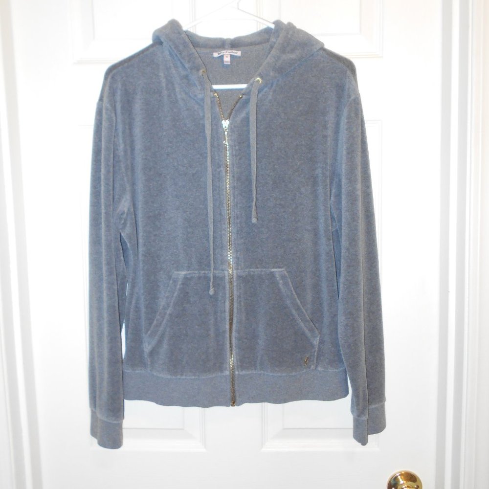 Juicy Couture 3 PC Sweat Suit Med Gray Velour $35